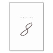 Numéro de table simple minimaliste élégant (Dos)
