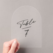 Numéro de table simple minimaliste en acrylique ar (In situ (ordinateur de poche))