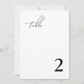 Numéro de table simple minimaliste moderne (Devant)