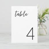Numéro de table simple minimaliste moderne (Debout devant)