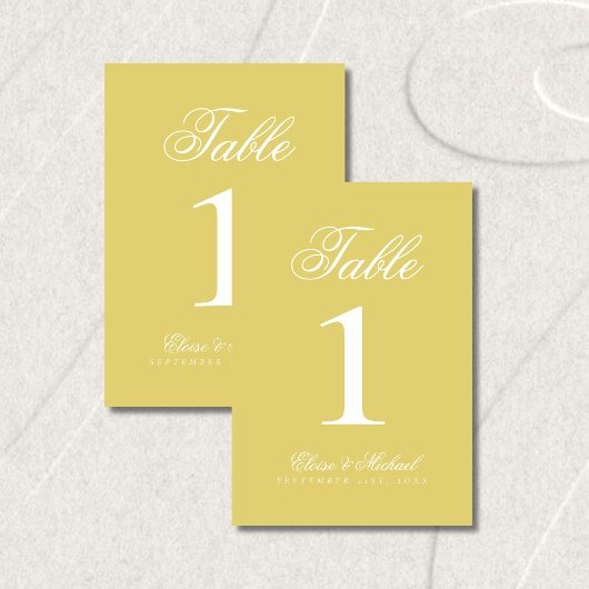 Numéro De Table Simple Modern Old Money Wedding