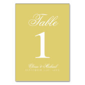Numéro De Table Simple Modern Old Money Wedding (Dos)