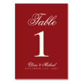 Numéro De Table Simple Modern Old Money Wedding (Dos)