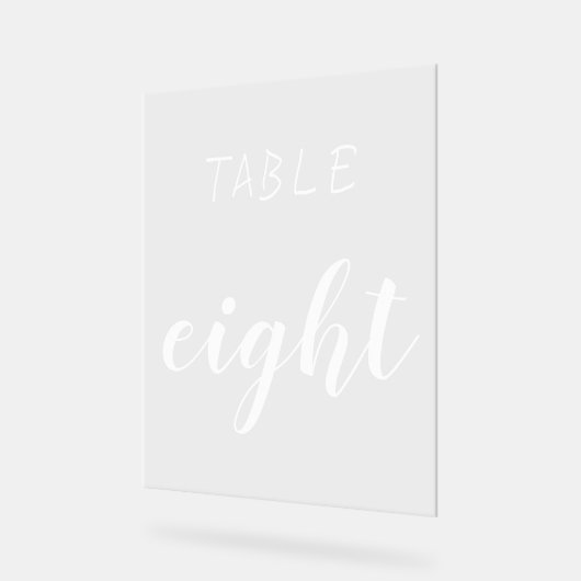 Numéro de table simple moderne (Angle)