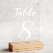 Numéro de table simple moderne