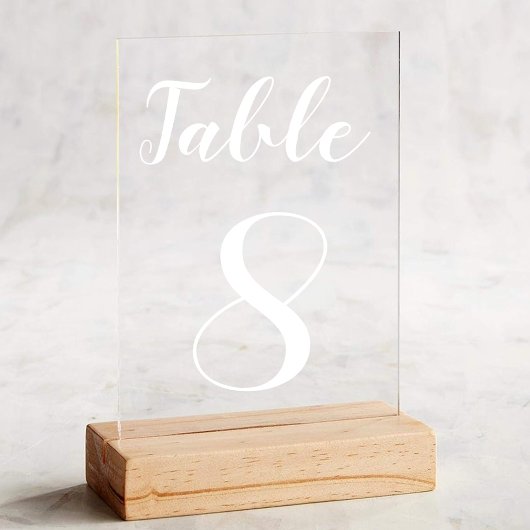 Numéro de table simple moderne