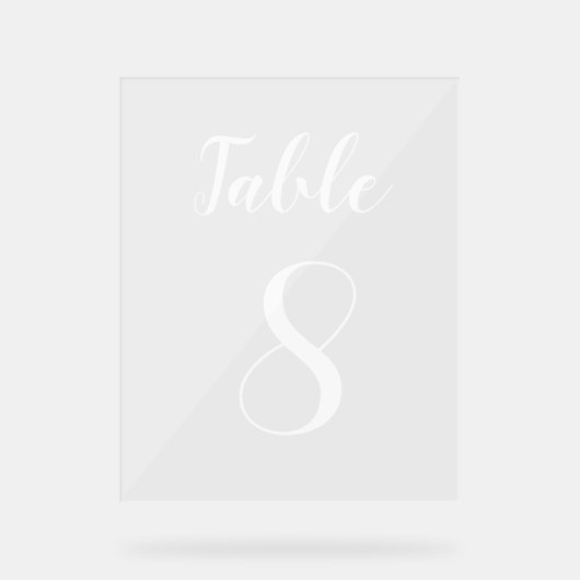 Numéro de table simple moderne (Recto)