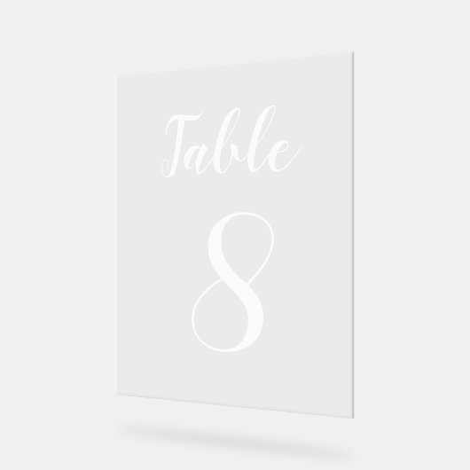 Numéro de table simple moderne (Angle)