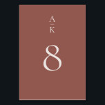 Numéro De Table Simple moderne Brown Monogramme Mix Match Mariage<br><div class="desc">Simple Brown Monogramme Mix Match Mariage Numéro de table comprend des accords de type moderne dans des tons doux et modernes de la terre.</div>