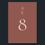 Numéro De Table Simple moderne Brown Monogramme Mix Match Mariage<br><div class="desc">Simple Brown Monogramme Mix Match Mariage Numéro de table comprend des accords de type moderne dans des tons doux et modernes de la terre.</div>