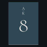 Numéro De Table Simple moderne Marine Blue Monogram Mix Match Mari<br><div class="desc">Simple Modern Marine Blue Monogram Mix Match Mariage Numéro de table comprend des appareillages de type moderne dans des tons doux et modernes de la terre.</div>