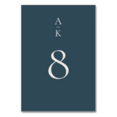 Numéro De Table Simple moderne Marine Blue Monogram Mix Match Mari (Par défaut)