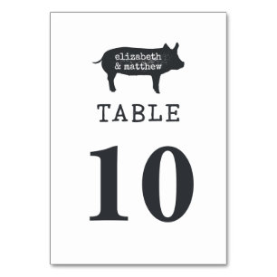 Numéro De Table Simple moderne Rustique Pays Mariage Ferme