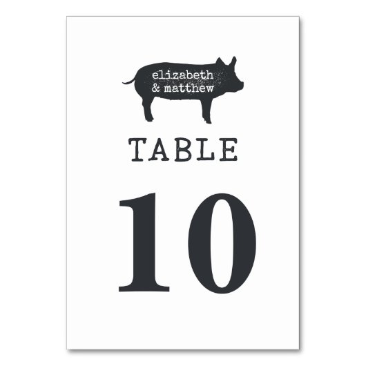 Numéro De Table Simple moderne Rustique Pays Mariage Ferme (Par défaut)