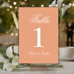 Numéro De Table Simple moderne Vieux argent Peach Mariage<br><div class="desc">Guidez les invités à leurs sièges avec raffinement en utilisant ces simples numéros de table de Mariage de Old Money Moderne. Avec une calligraphie raffinée et un riche arrière - plan de couleur classique, ces cartes numériques apportent une touche de cohésion élevée à votre décor de réception. Parfaits pour des...</div>
