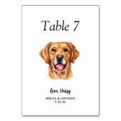 Numéro De Table Simple moderne Watercolor Mariage chien (Par défaut)