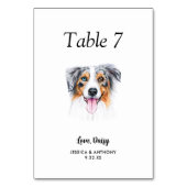 Numéro De Table Simple moderne Watercolor Mariage chien (Par défaut)