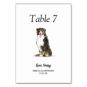 Numéro De Table Simple moderne Watercolor Mariage chien (Par défaut)