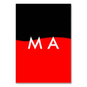 Numéro De Table Simple monogramme ajouter votre nom lettre man min (Dos)