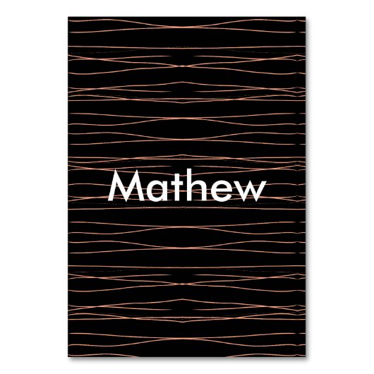 Numéro De Table Simple monogramme ajouter votre nom lettre man min (Dos)