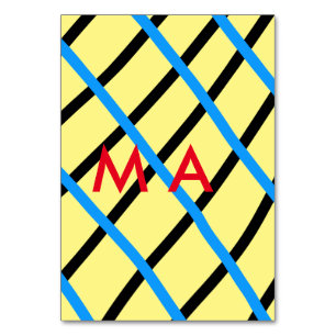 Numéro De Table Simple monogramme ajouter votre nom lettre man min