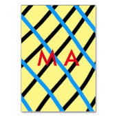 Numéro De Table Simple monogramme ajouter votre nom lettre man min (Dos)