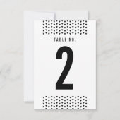 NUMÉRO DE TABLE SIMPLE motif triangle moderne noir (Devant)