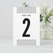 NUMÉRO DE TABLE SIMPLE motif triangle moderne noir (Debout devant)