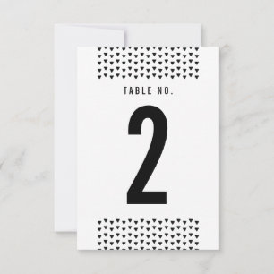 NUMÉRO DE TABLE SIMPLE motif triangle moderne noir