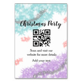 Numéro De Table Simple noël fête site code barre QR ajouter nom (Par défaut)