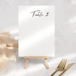 Numéro De Table Simple Noir & Blanc Mariage moderne Numéro de tabl<br><div class="desc">Conçu pour coordonner avec pour la collection de Faire-part de mariage "Modern Classic". Pour modifier les détails,  cliquez sur "Personnaliser ce modèle". Voir le lien de collection sur cette page pour voir tous les éléments correspondants dans ce magnifique design ou voir la collection ici : https://bit.ly/3rQMpxU</div>