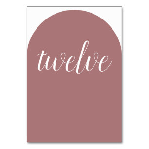 Numéro De Table Simple Rose du désert