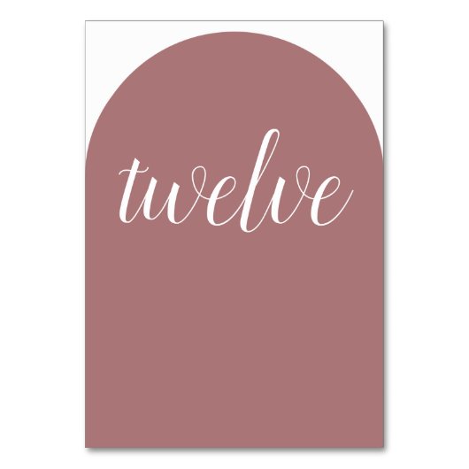 Numéro De Table Simple Rose du désert (Dos)