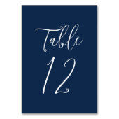 Numéro De Table Simple Script Mariage Navy (Par défaut)