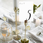 Numéro De Table Simple Script Wedding Table Numbers