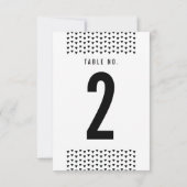 NUMÉRO DE TABLE SIMPLE Triangle moderne motif noir (Dos)