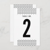NUMÉRO DE TABLE SIMPLE Triangle moderne motif noir (Devant / Derrière)