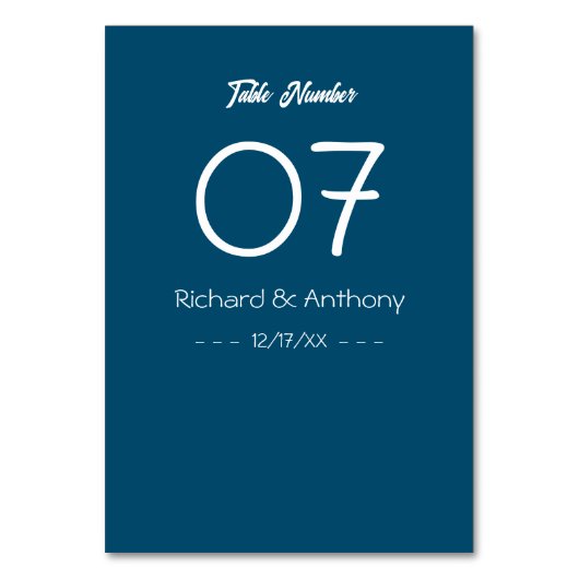 Numéro De Table Simplement Moderne, Mariage à la Mode (Par défaut)