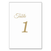 Numéro De Table Simplicité Gold Calligraphie Numéros de tableau Si (Par défaut)