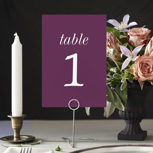 Numéro De Table Simplicité réelle 2 Mariage de raisin Numéro de ta