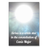 Numéro De Table Sirius (Dos)