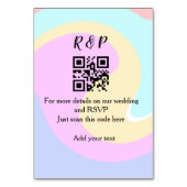 Numéro De Table site web mariage rsvp q r code ajouter nom texte (Dos)