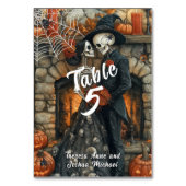 Numéro De Table Skeletons Mariages d'Halloween Bat araignée noire (Par défaut)