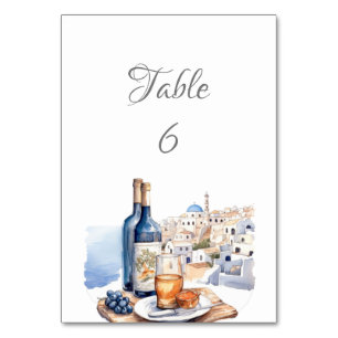Numéro de table Skyline Santorin