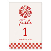 Numéro De Table Slice Bébé Pizza Soirée à thème (Dos)