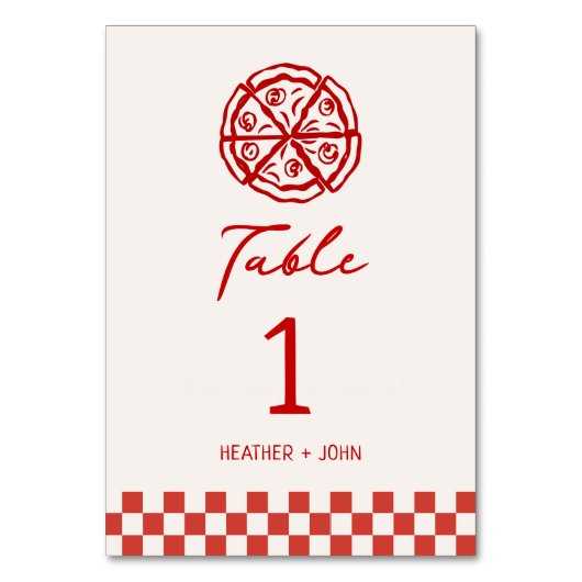 Numéro De Table Slice Bébé Pizza Soirée à thème (Par défaut)