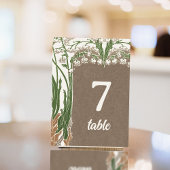 Numéro De Table Snowdrops Art Nouveau Delicate