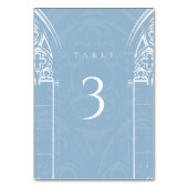 Numéro De Table Snowy Gothique Hiver Fairytale Noël Bleu (Dos)