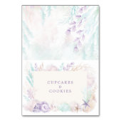 Numéro De Table Soft Lavender Turquoise Ocean Étiquettes alimentai (Par défaut)