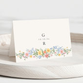 Numéro De Table Soft Pastel Ornate Spring Guest Name Place Card
